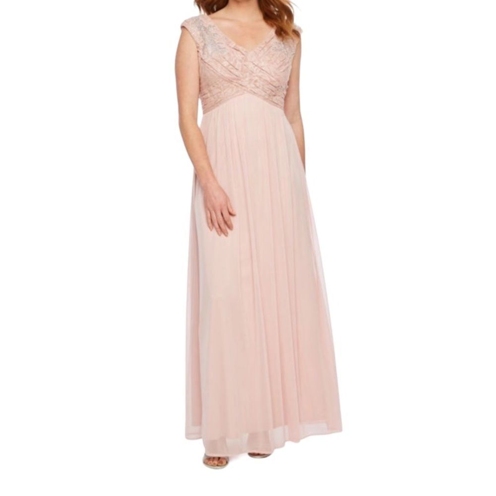 Scarlett Pink beaded Gown Size 8 NWT